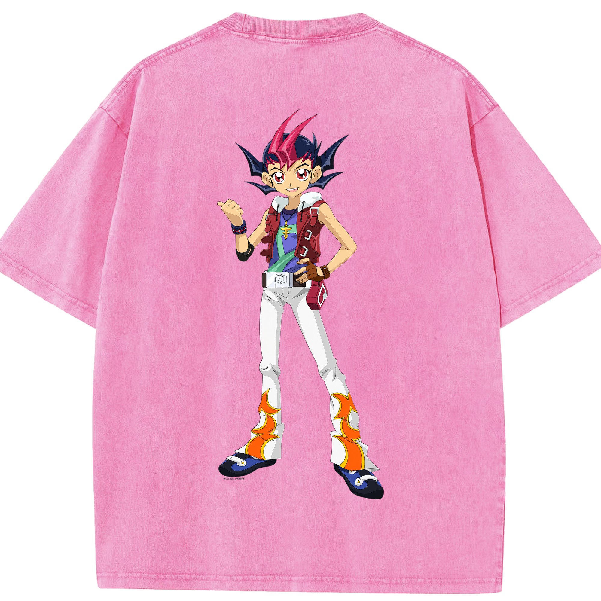 （画像用） 遊☆戯☆王 Yu-Gi-Oh! 綿100% ヴィンテージ風 半袖Tシャツ（背面プリント）